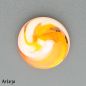 Preview: Glas-Cabochon in Gelb, Orange und Weiß in Aquarelltechnik
