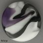 Preview: Glas-Cabochon in Lila-, Schwarz- und Weiß-Tönen in Aquarelltechnik