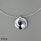 Preview: Glass Cabochon with shades of black, grey and white
