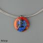 Preview: Glass Cabochon with shades of red, blue and orange