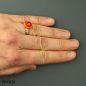 Preview: Minitop rund flach in orange mit Spirale in rot