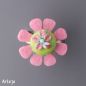 Preview: Wechselring-Set mit Filzscheibe "Daisy" in rosa und Glastop