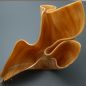 Preview: Folded Glass Vase in brown-beige with round Bottom 