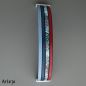 Preview: Leather bracelet with magnetic clasp in blue, red and blue fleur de lis