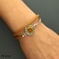 Preview: Ockerfarbenes Nappaleder-Armband 