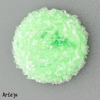 Glass Cabochon with shades of green
