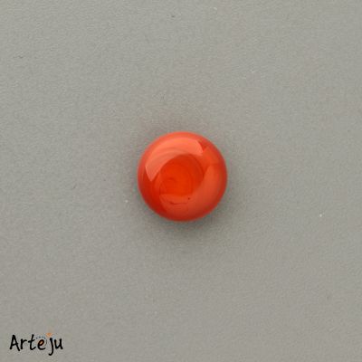 Minitop round flat in dark orange