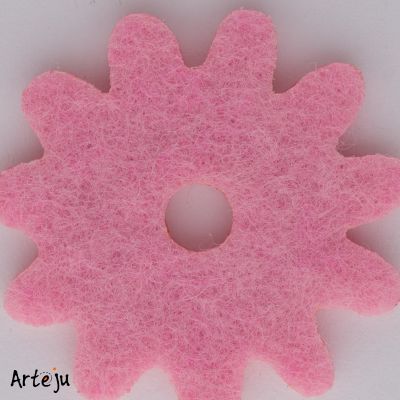 Felt blossom "Dahlia" in rose