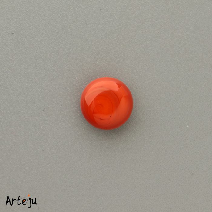 Minitop round flat in dark orange