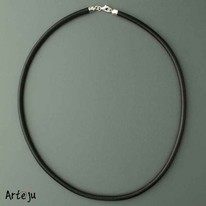 Schwarze Nappalederkette