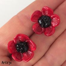 Ohrstecker Mohnblüte