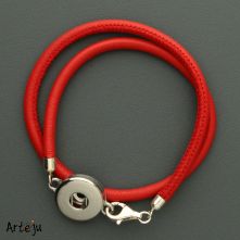 Red Nappa Leather Bracelet