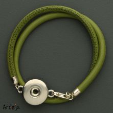 Grünes "Kaktus" Nappaleder-Armband 