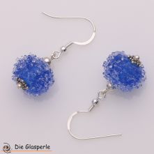 Earrings in blue iced